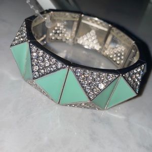 Mint Silvertone Stretch Bracelet NWT!